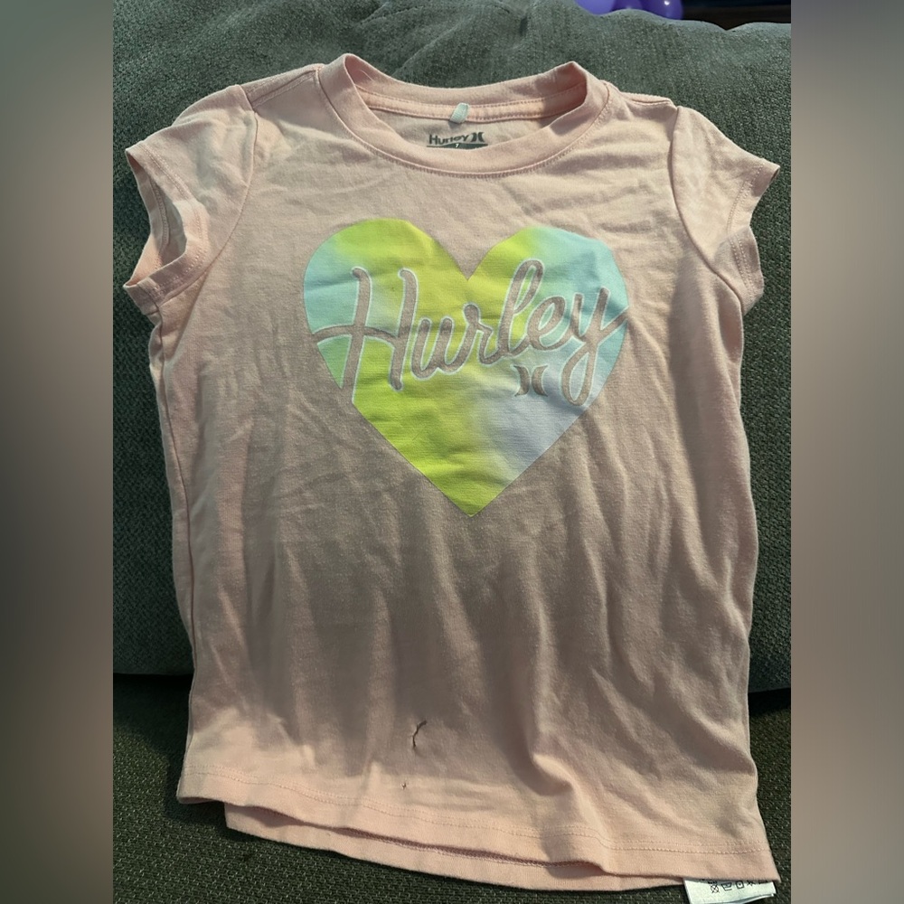 Pink Hurley short sleeve t shirt